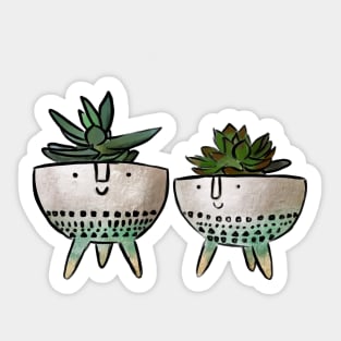 Plant  pots art Sticker